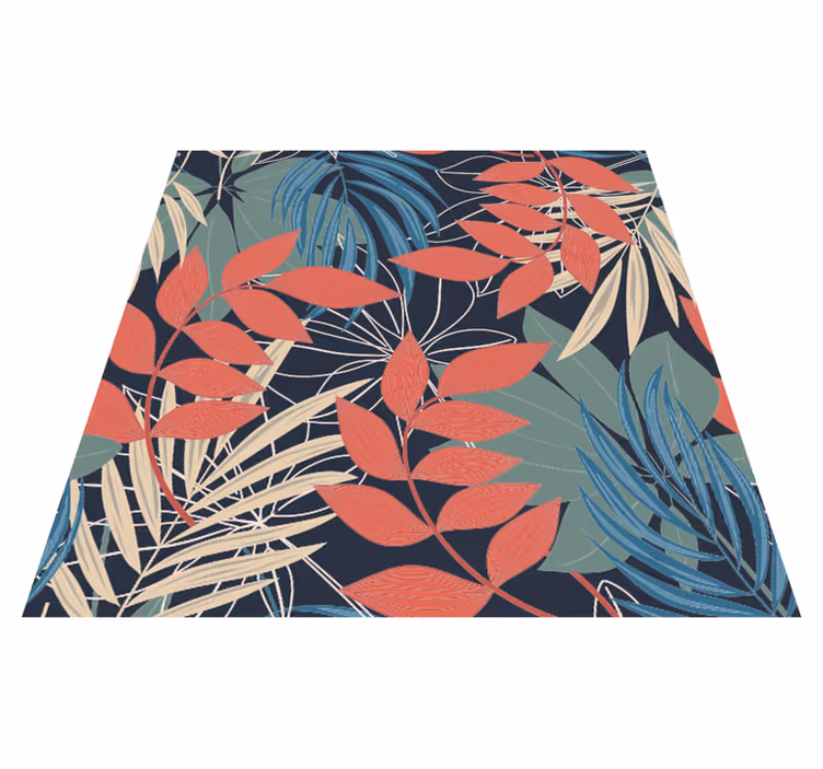 Tapis vinyle plantes motif faune et flore élégant - TenStickers