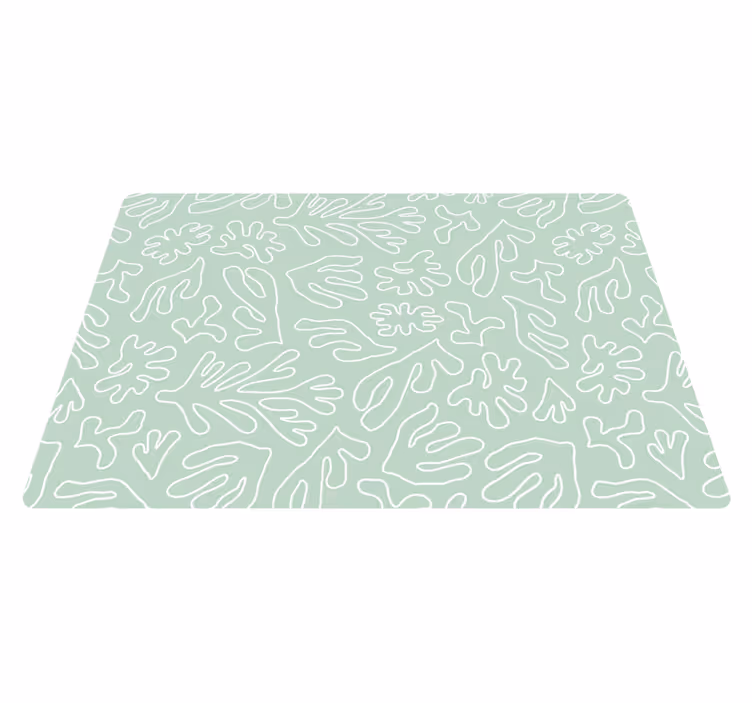 Tapis vinyle plantes algues vertes réfléchissantes - TenStickers