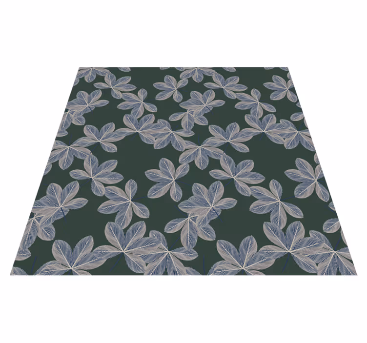 Tapis vinyle plantes design de feuilles sombres - TenStickers