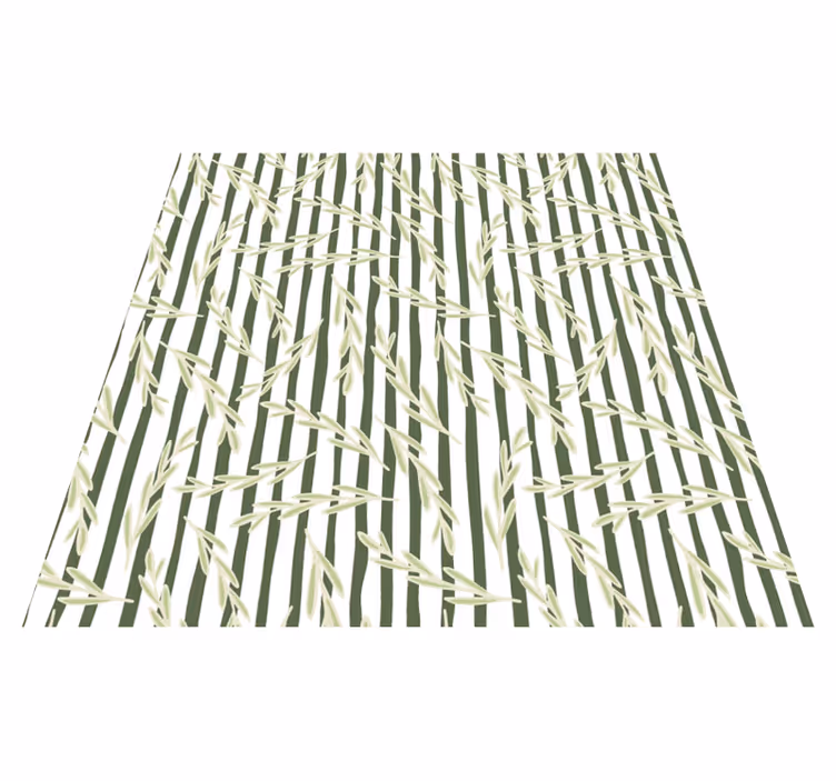 Tapis vinyle plantes motifs feuilles fines - TenStickers