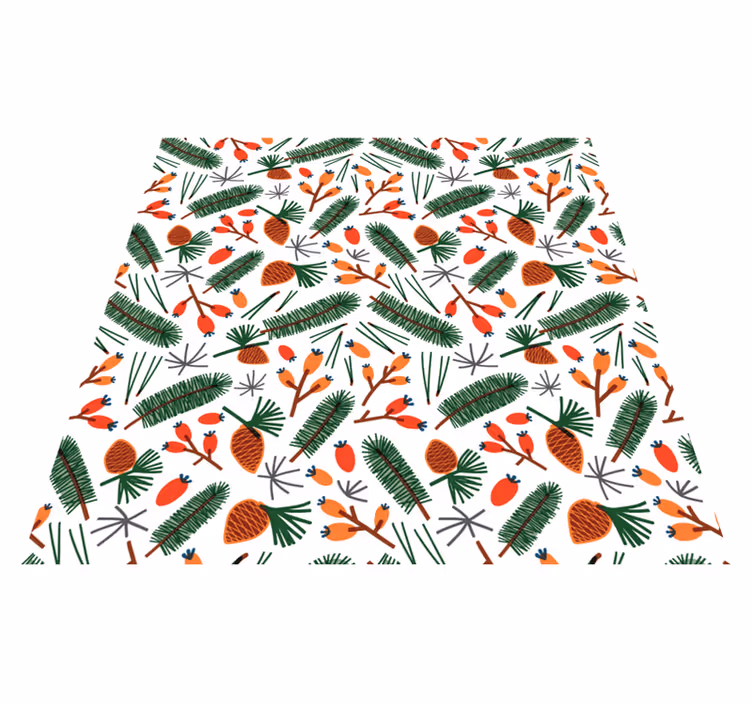 Tapis vinyle plantes motifs feuilles d'automne - TenStickers