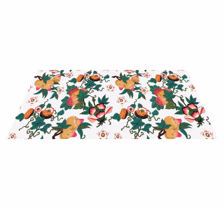 Tapis vinyle plantes imprimé floral multicolore été - TenStickers