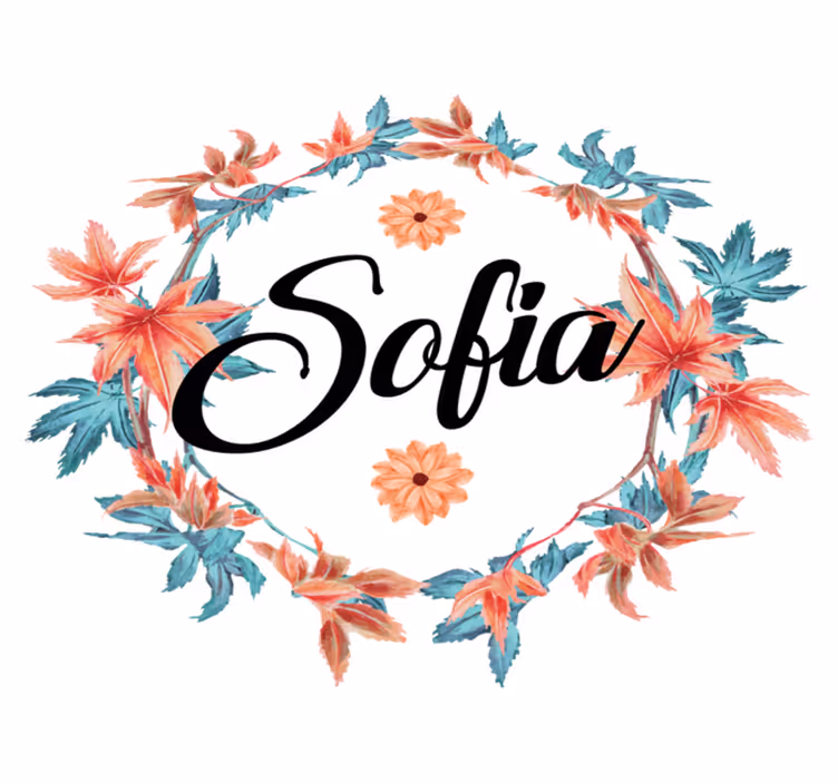 Tapis vinyle plantes couronne de fleurs d'automne - TenStickers