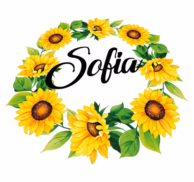 Tapis vinyle plantes couronne de fleurs d'été nom - TenStickers
