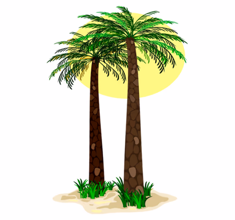 Tapis vinyle plantes palmiers tropicaux - TenStickers
