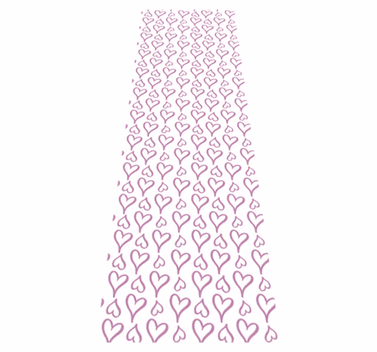 Tapis vinyle chambre icônes de cœur illustrées roses - TenStickers