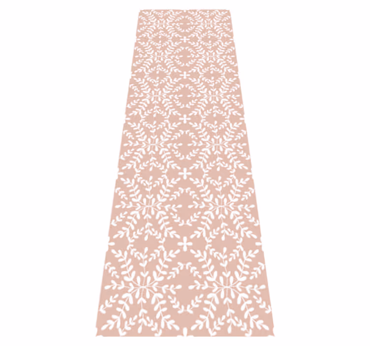 Tapis vinyle chambre motif feuilles ornementales vintage - TenStickers