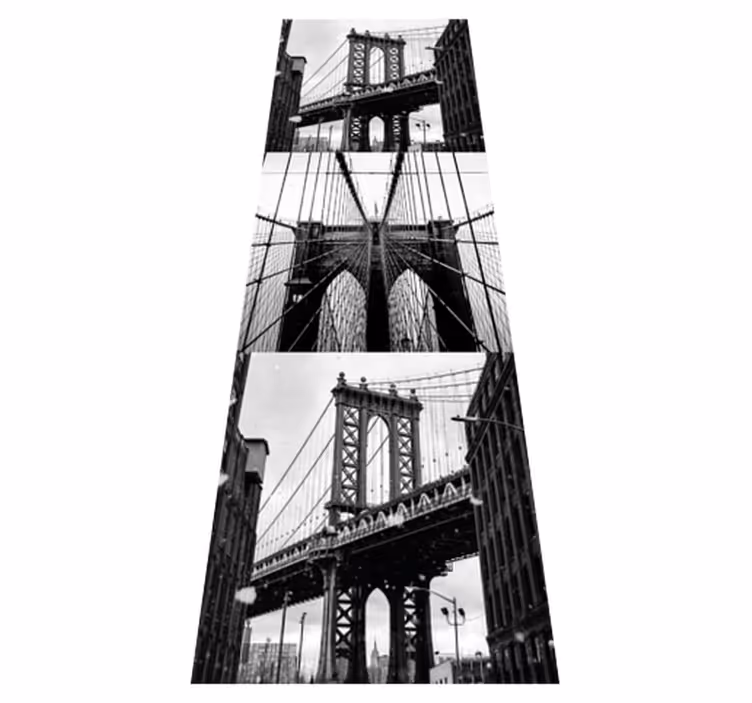 Tapis vinyle chambre collage du pont de brooklyn - TenStickers