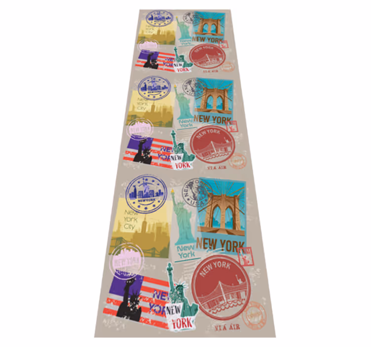 Tapis vinyle chambre collage vieux nyc - TenStickers