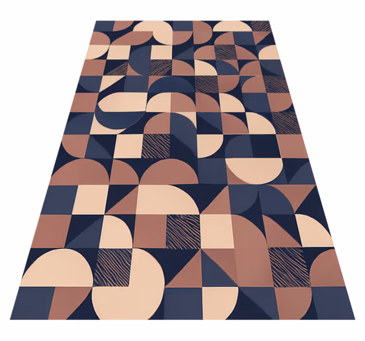 Tapis vinyle chambre design géométrique violet abstrait - TenStickers