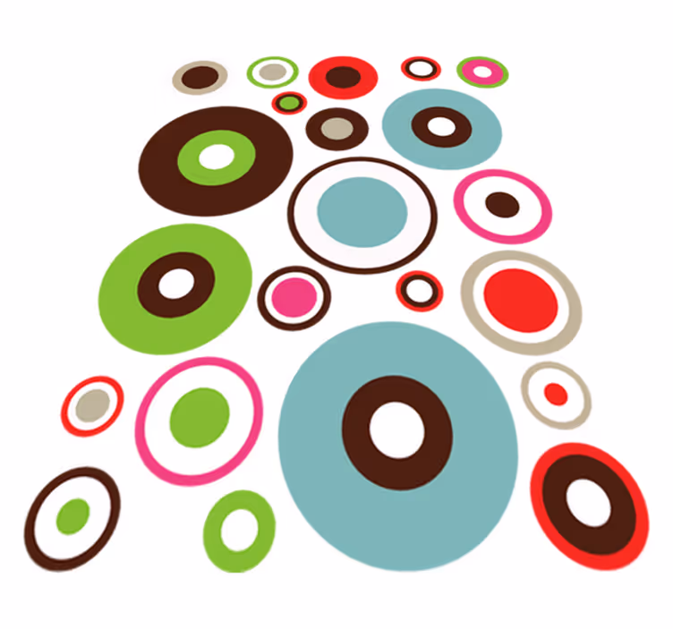 Tapis vinyle géométrique cercles simples - TenStickers