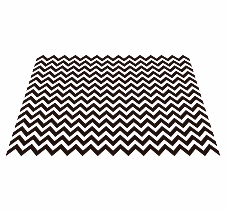 Tapis vinyle géométrique rayures zigzag - TenStickers