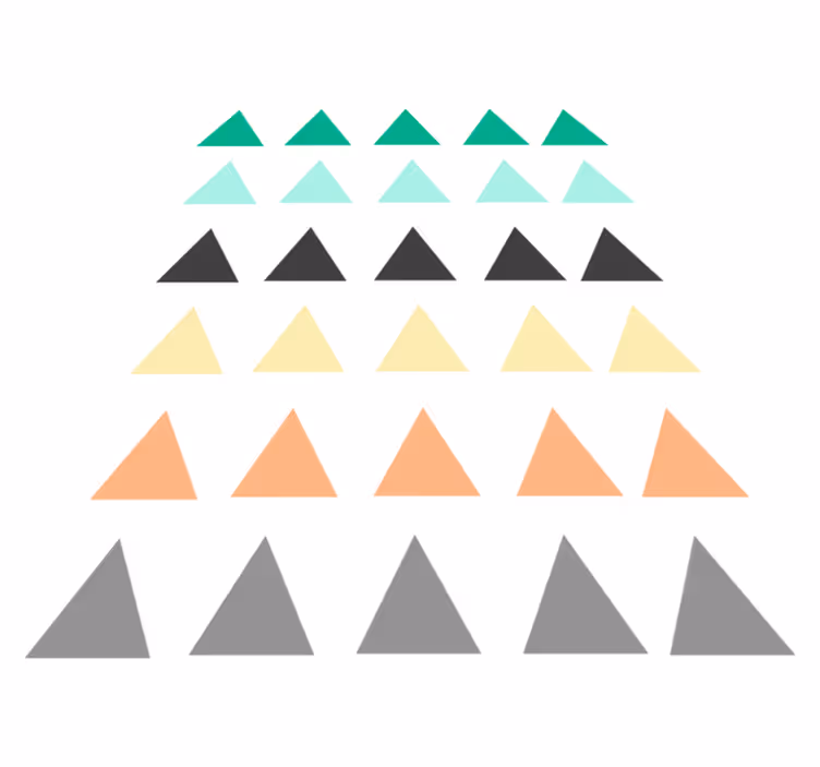 Tapis vinyle géométrique 30 petits triangles bébé - TenStickers