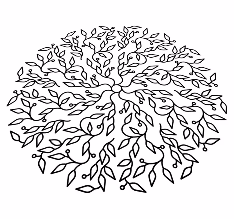 Tapis vinyle géométrique arbre de vie abstrait - TenStickers