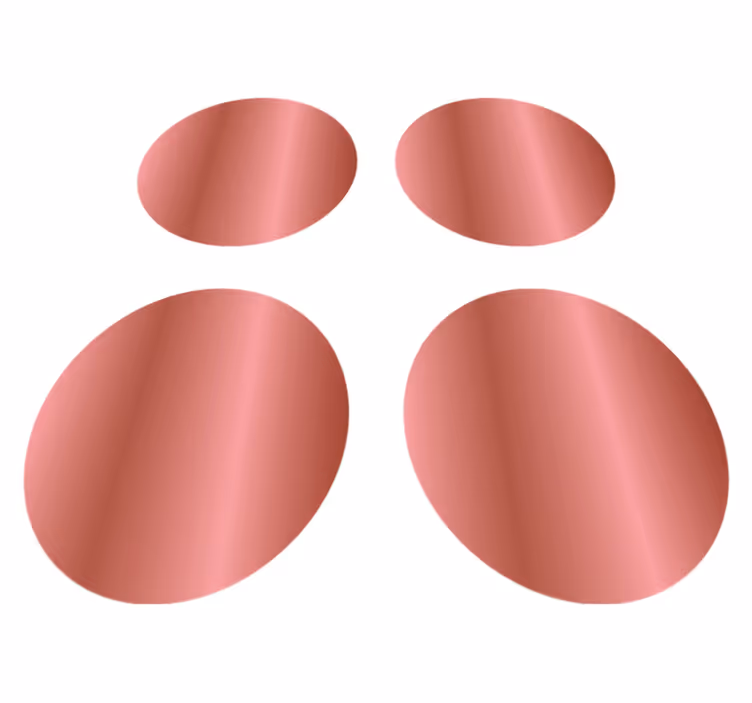 Tapis vinyle géométrique pois rose gold - TenStickers