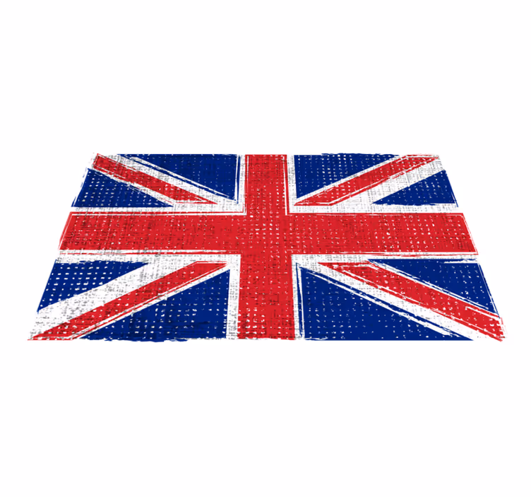Tapis vinyle géométrique drapeau grunge uk - TenStickers