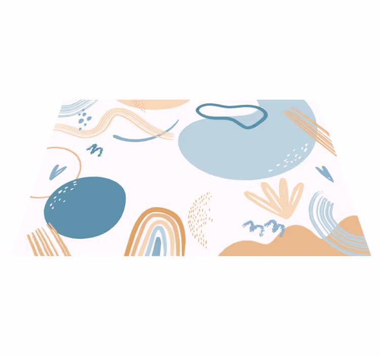 Tapis vinyle géométrique formes colorées - TenStickers