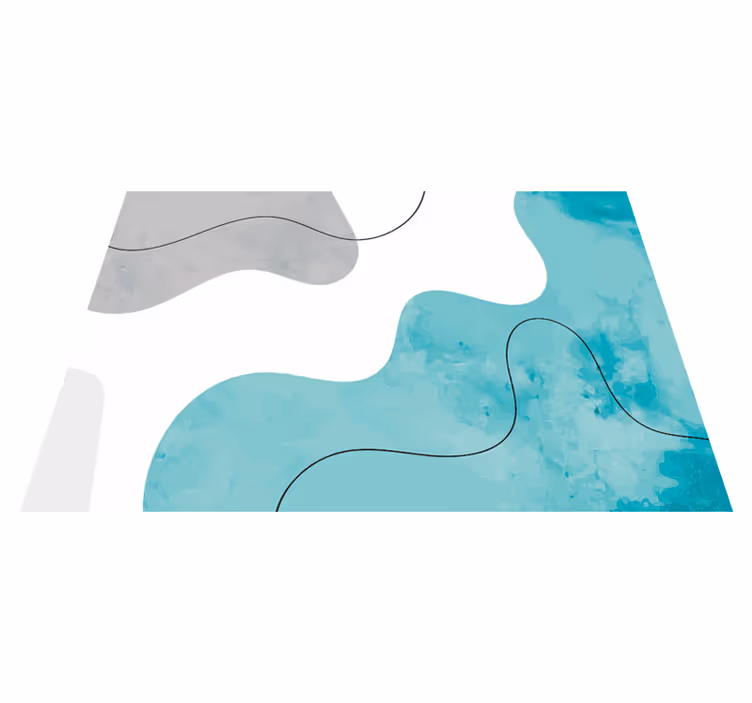 Tapis vinyle géométrique formes aquarelle - TenStickers