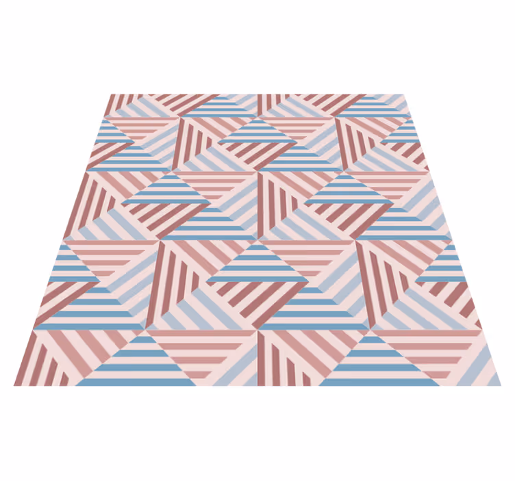 Tapis vinyle géométrique triangles abstraits - TenStickers