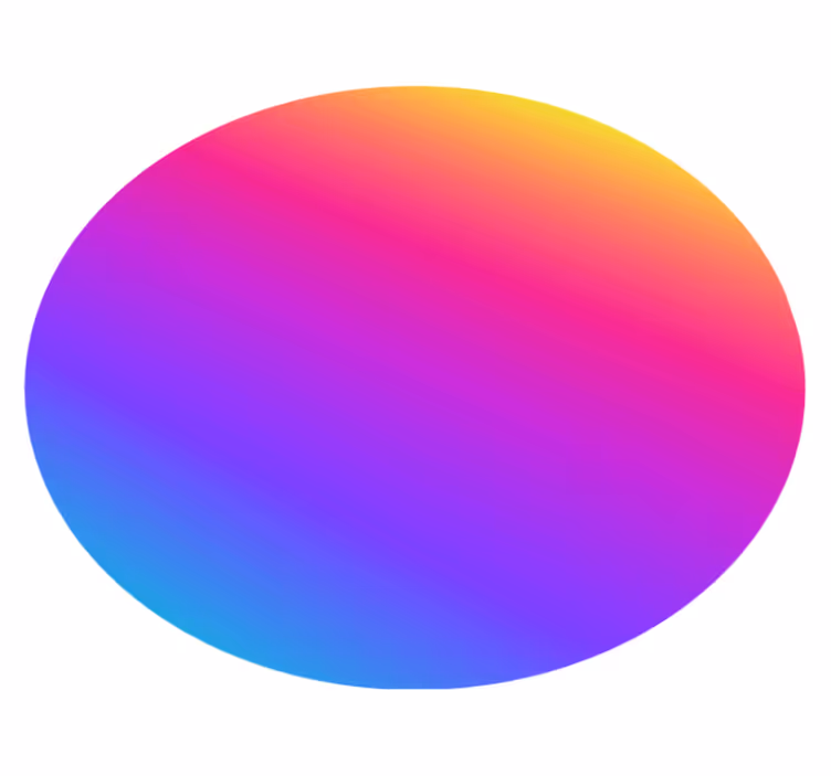 Tapis vinyle géométrique cercle dégradé coloré - TenStickers