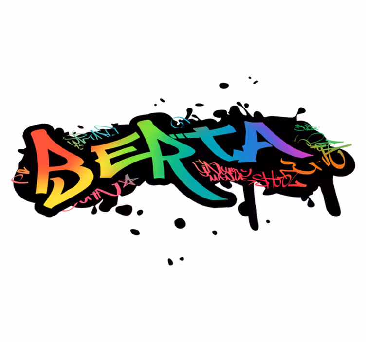Tapis vinyle pour enfants nombre graffiti personnalisable - TenStickers