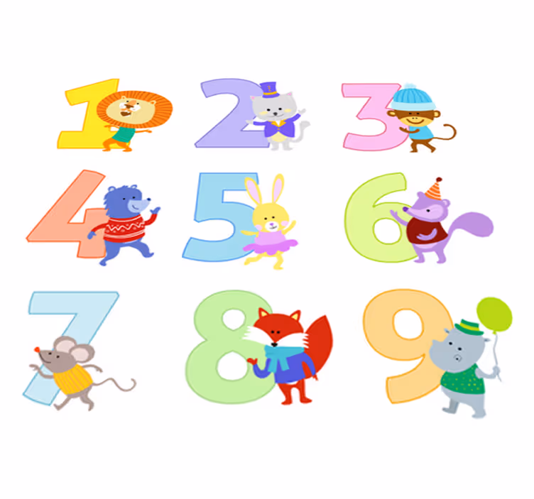 Tapis vinyle pour enfants stickers numéros ludiques - TenStickers