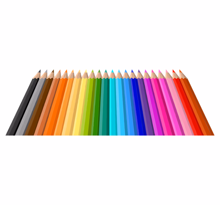 Tapis vinyle pour enfants bordure crayon coloré - TenStickers