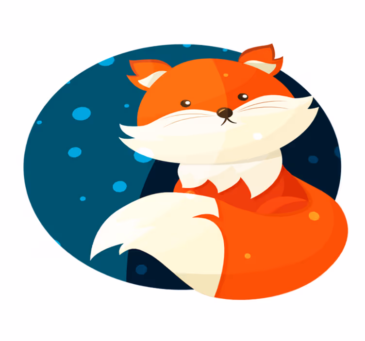 Tapis vinyle pour enfants dessin de renard mignon - TenStickers