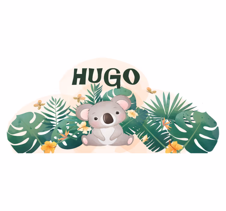 Tapis vinyle pour enfants koala mignon personnalisé - TenStickers