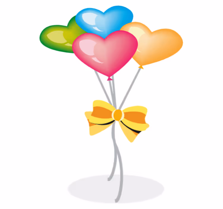 Tapis vinyle pour enfants ballons en forme de cœur - TenStickers