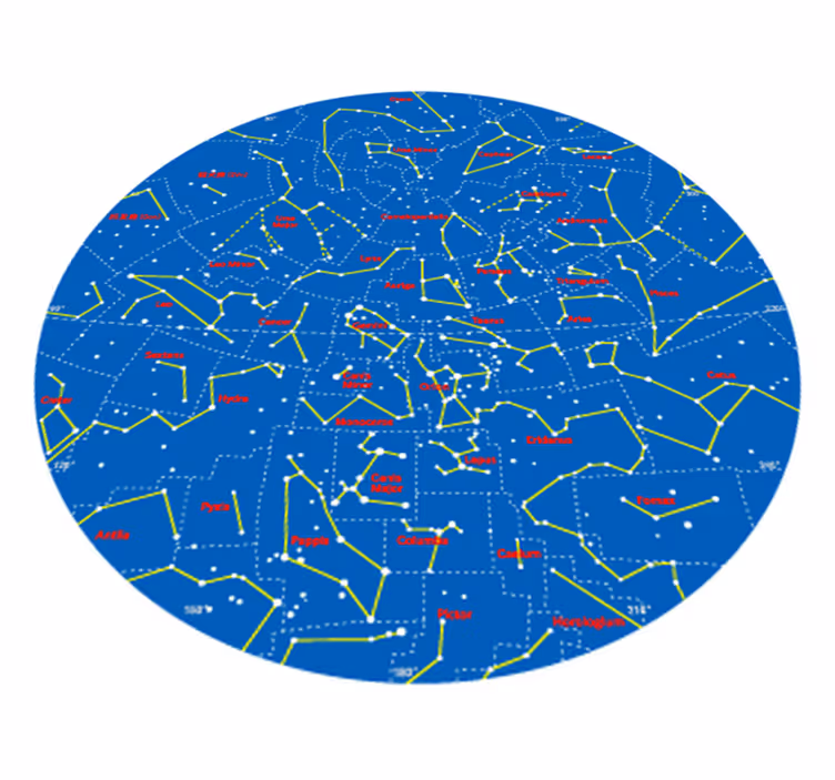 Tapis vinyle pour enfants constellations de l'hémisphère sud - TenStickers