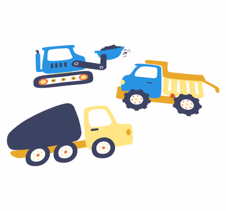 Tapis vinyle pour enfants symboles de chantier - TenStickers