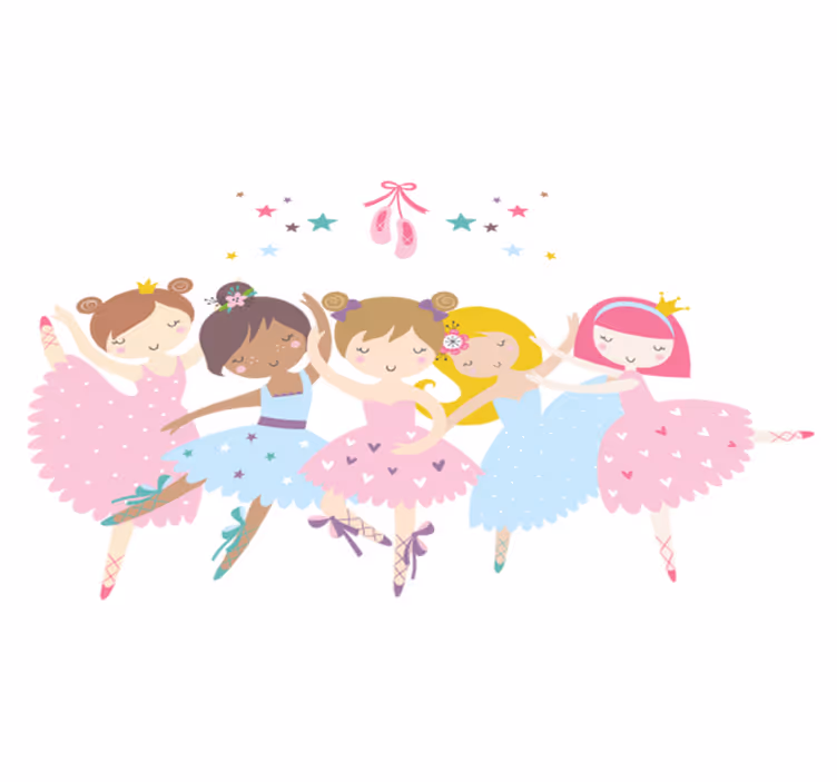 Tapis vinyle pour enfants illustration colorée ballet - TenStickers