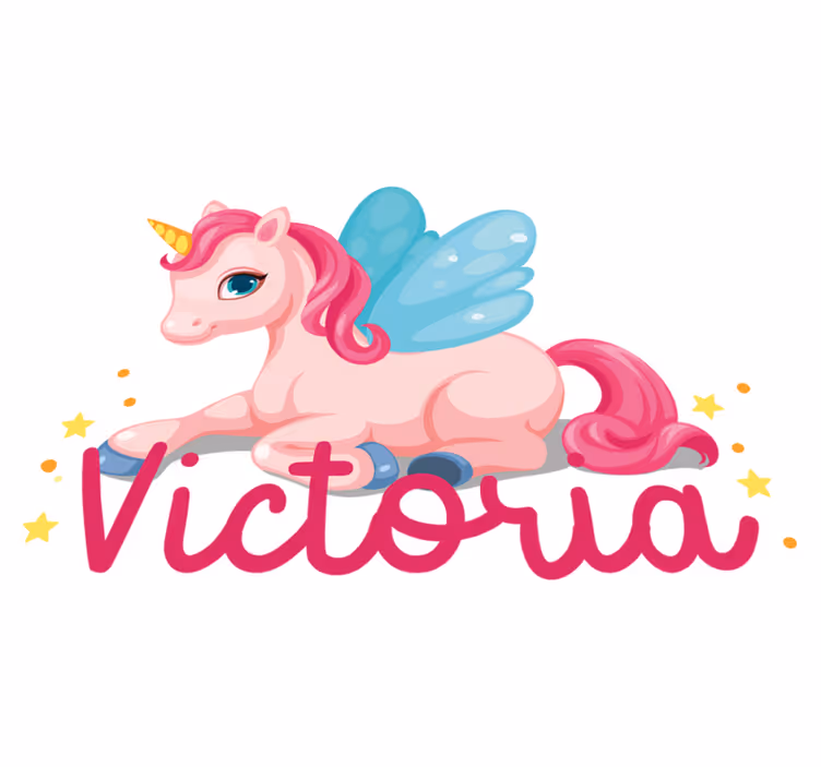 Tapis vinyle pour enfants licorne rose drôle et joyeuse - TenStickers