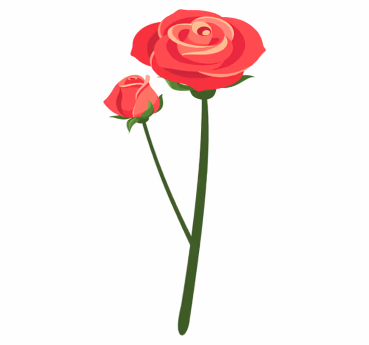 Tapis vinyle chambre roses 3d - TenStickers