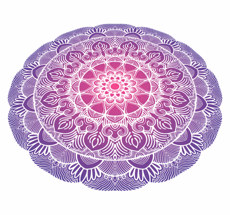 Tapis vinyle chambre mandala fleur de vie violette - TenStickers