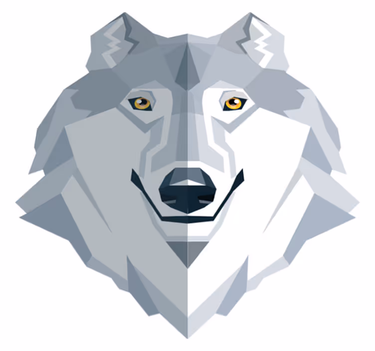 Tapis vinyle chambre design de loup abstrait - TenStickers