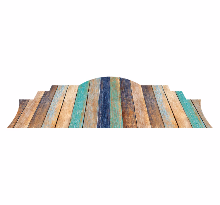 Tapis vinyle chambre motif lames de bois marron - TenStickers