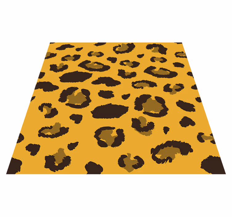 Tapis vinyle chambre imprimé léopard mobilier - TenStickers