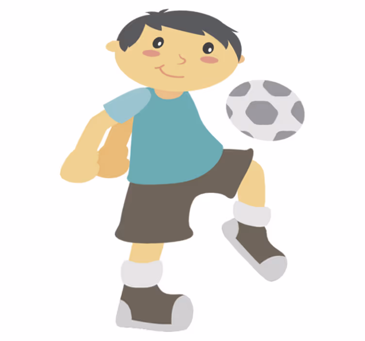 Tapis vinyle pour enfants jouant au football - TenStickers