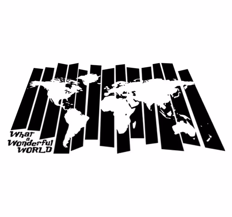 Tapis vinyle carte du monde rétro - TenStickers