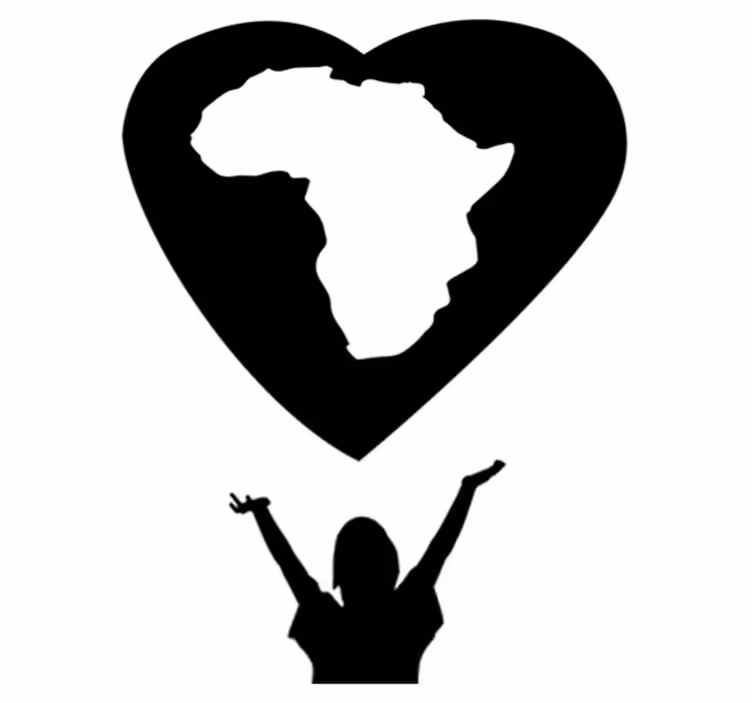 Tapis vinyle carte du monde cœur d'afrique - TenStickers