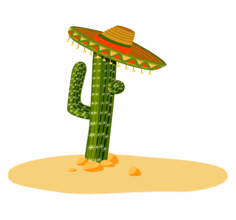Tapis vinyle pour enfants chapeau mexicain - TenStickers