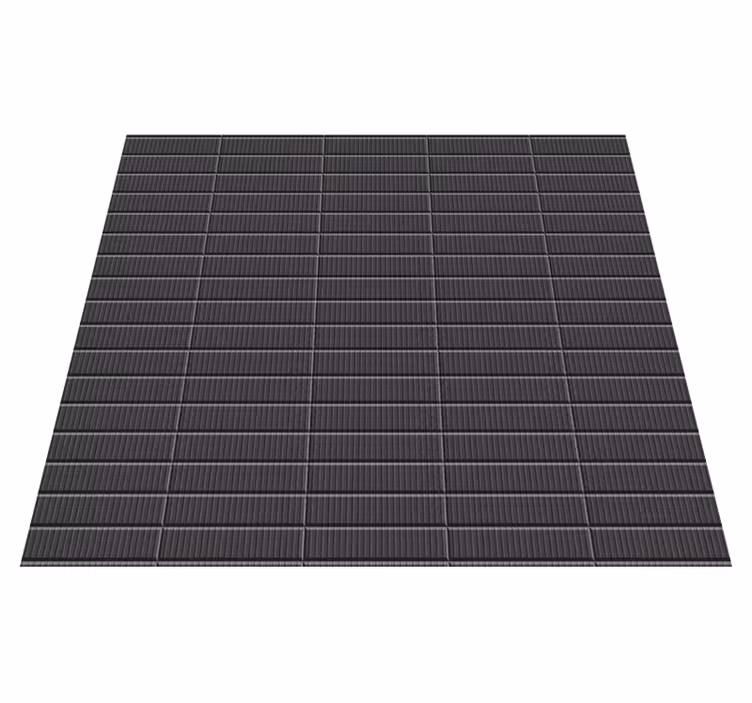Tapis vinyle salle de bain carreaux noirs 3d - TenStickers