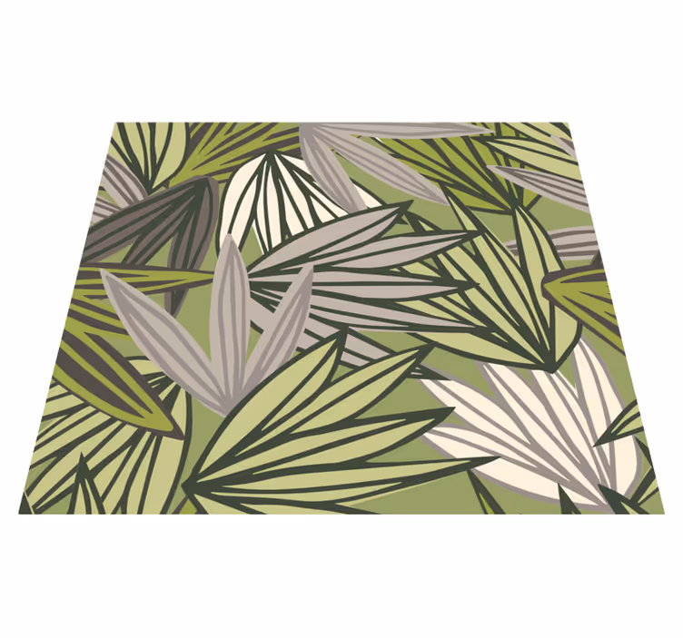 Tapis vinyle salle de bain jungle avec arbres sans fruits - TenStickers
