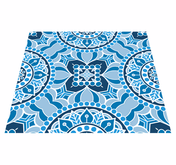 Tapis vinyle salle de bain style mandala - TenStickers
