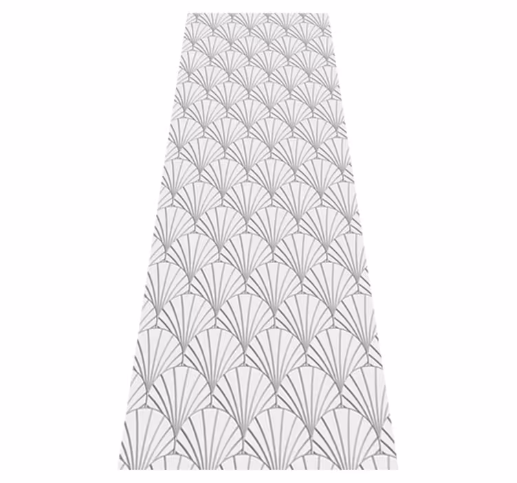 Tapis vinyle salle de bain motif coquillages blancs art déco - TenStickers
