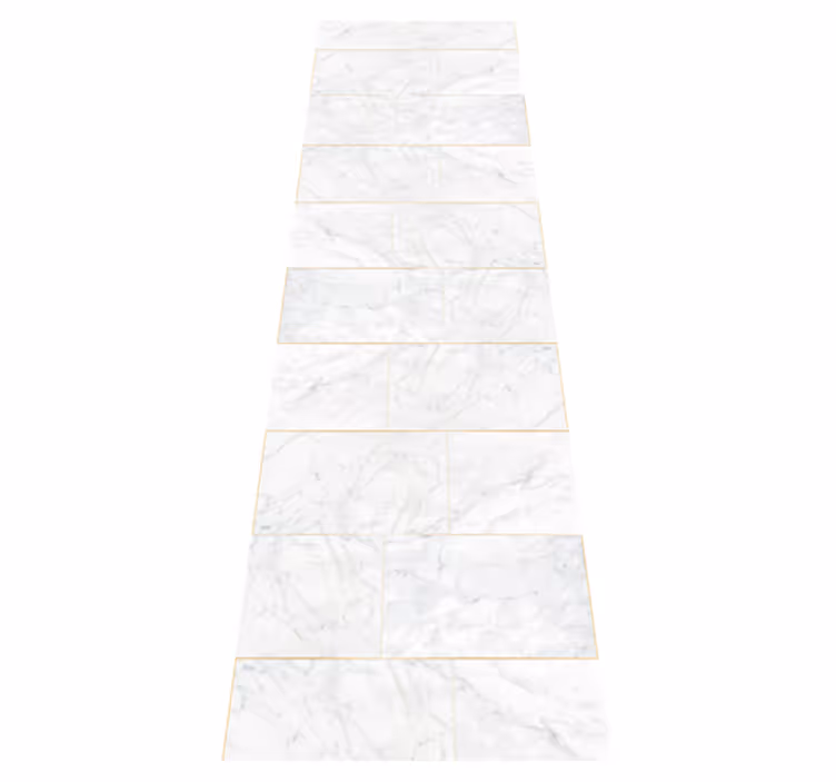 Tapis vinyle salle de bain marbre doré gris - TenStickers