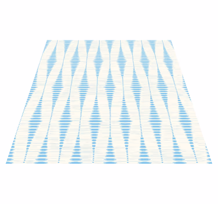 Tapis vinyle géométrique bleu clair rabaul ikat - TenStickers