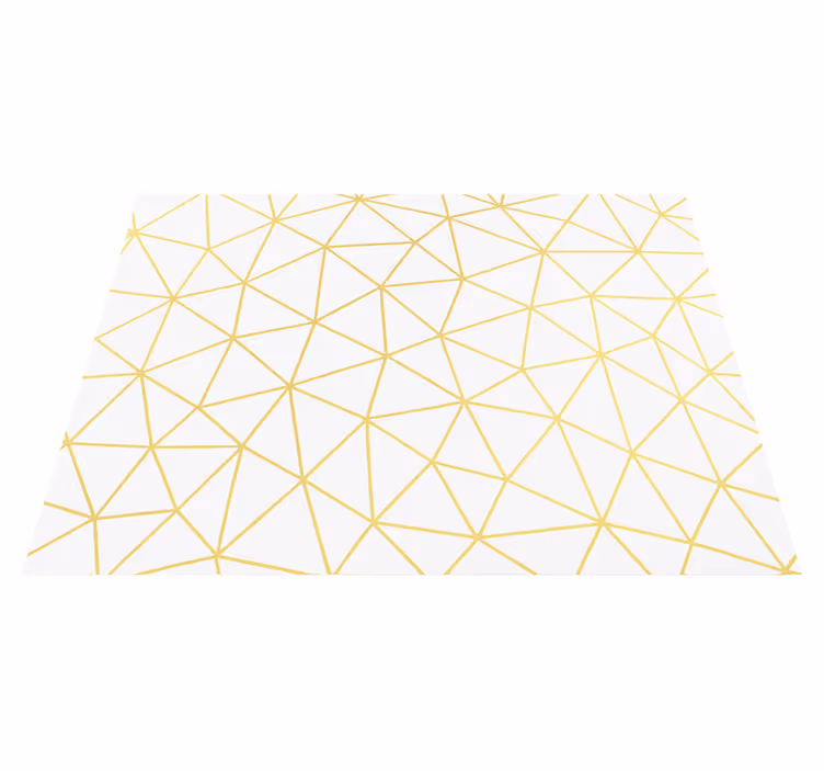 Tapis vinyle géométrique mosaïque prismatique dorée - TenStickers